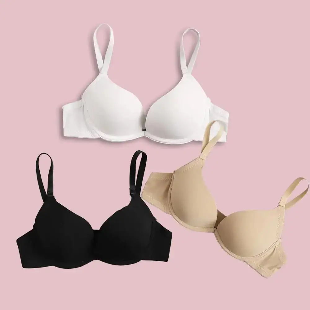 Sexy Deep V Cup Push up Bra for Women Seamless Bralette U Plunge Intimates Small Young Lady Bust Lingerie Brassiere