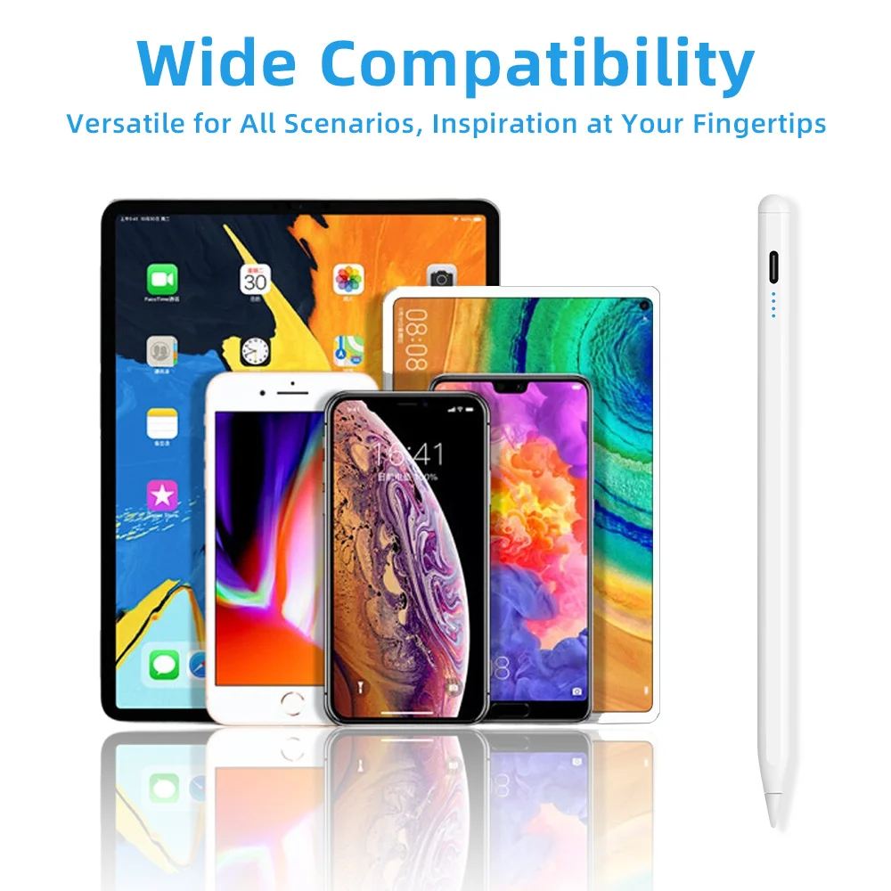 Multi-Functional Universal Touch Stylus Pen High Sensitivity Magnetic Adsorption Rechargeable Pencil For Tablets Phones Office