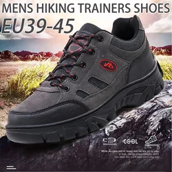 Men's Mountaineering Shoes Casual Comfortable Travel Hiking Outdoor Running Shoes Student Lace Up Walking Sneakers