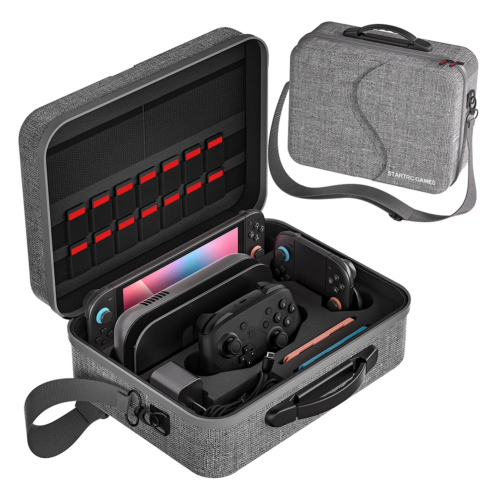 

Чехол для Nintendo Switch2 с ручкой и плечевым ремнем, портативная сумка для хранения, водонепроницаемый и противоударный защитный чехол