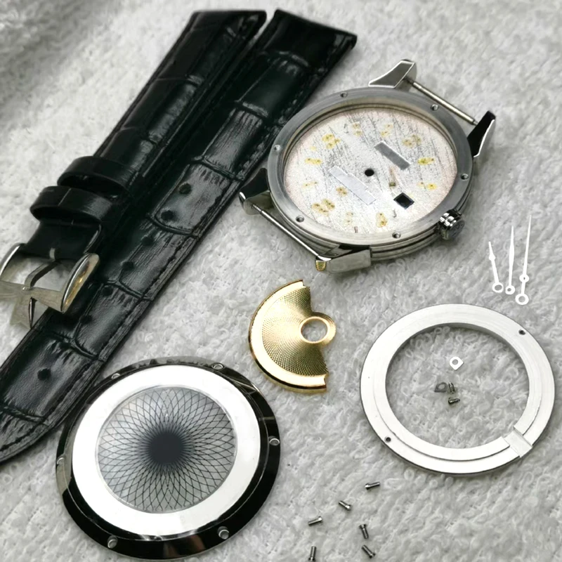 Mechanical watch case for 2824 movment transparent service  Replacement parts props decoration