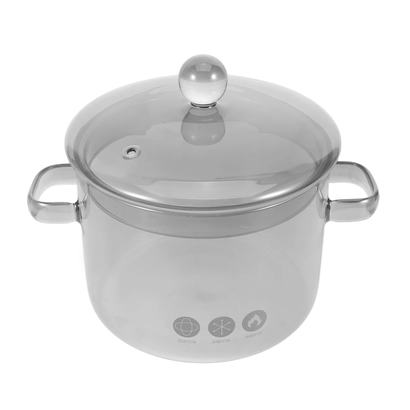 

Clear Glass Cooking Pot Borosilicate Simmer Pot 1500ml Soup Stew Ramen Milk Pasta Cookware Glass Saucepan with Cover