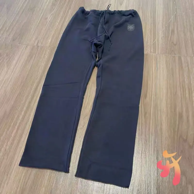 

Большие черные мужские и женские брюки Kanye Vultures, флисовые спортивные штаны с двойным принтом орла, американская уличная одежда, свободные брюки