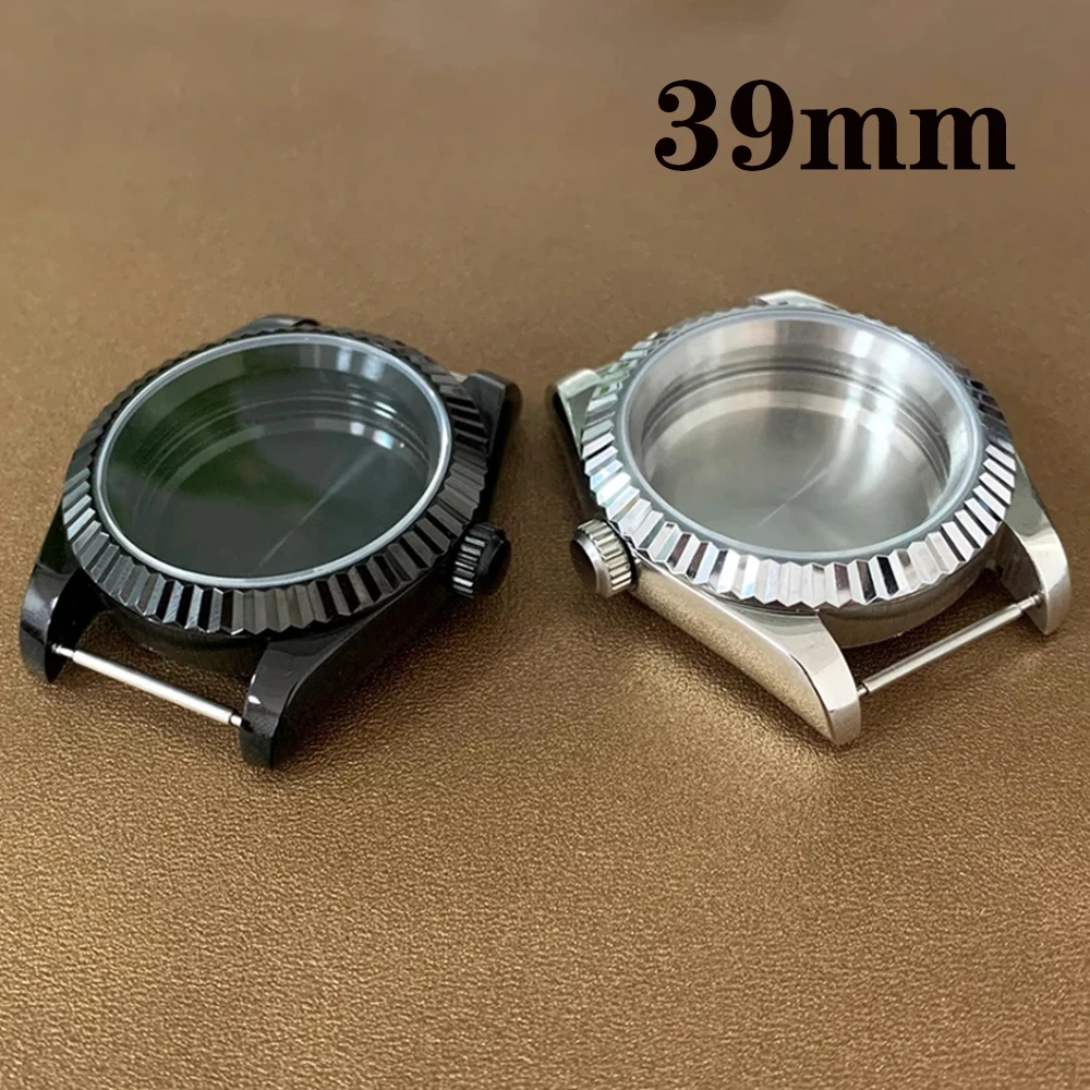 

New Stainless Steel Watch Case 39mm, Sapphire Glass Solid Bottom NH35 Case Shell for NH35 NH36 Watch Movement Modification Parts