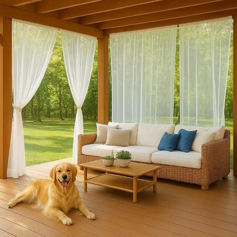 Outdoor Pergola Canopy Mosquito Net 2.4m DIY Gazebo Sheer Mesh Curtain Insect Screen Garden Patio Decor Netting