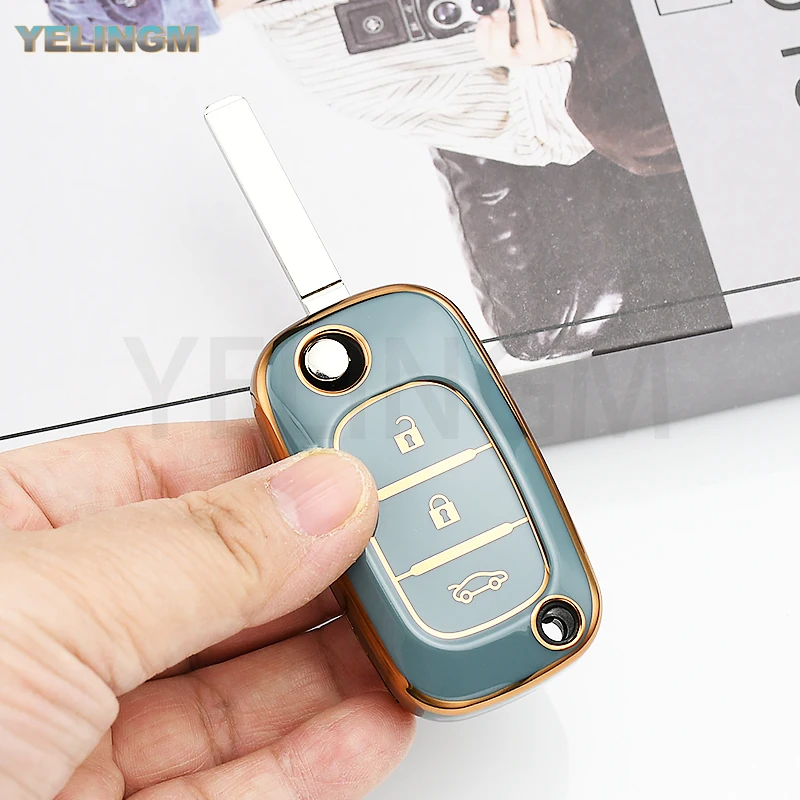 For Renault Megane 2 Fluence Clio For Mercedes For LADA Vesta Granta XRay Kalina Priora Sedan TPU Car Remote Key Case Cover Fob