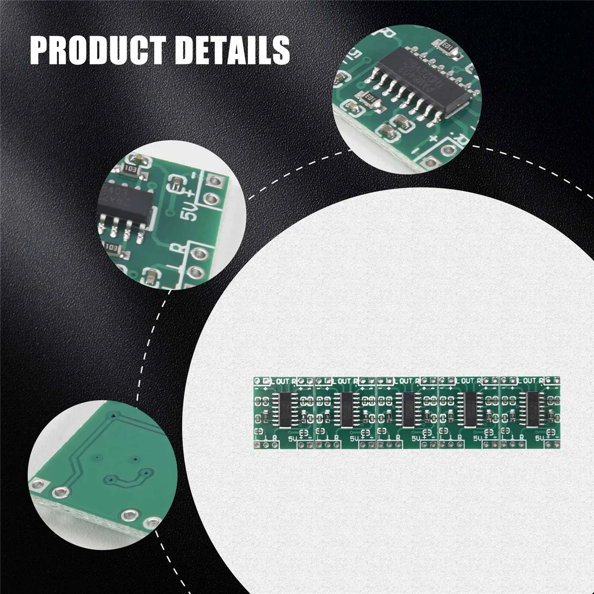 5 Pcs Digital Power Amplifier Board,2X3W Type D PAM8403 Audio Module DC 5V Digital Audio Amplifier Board Module