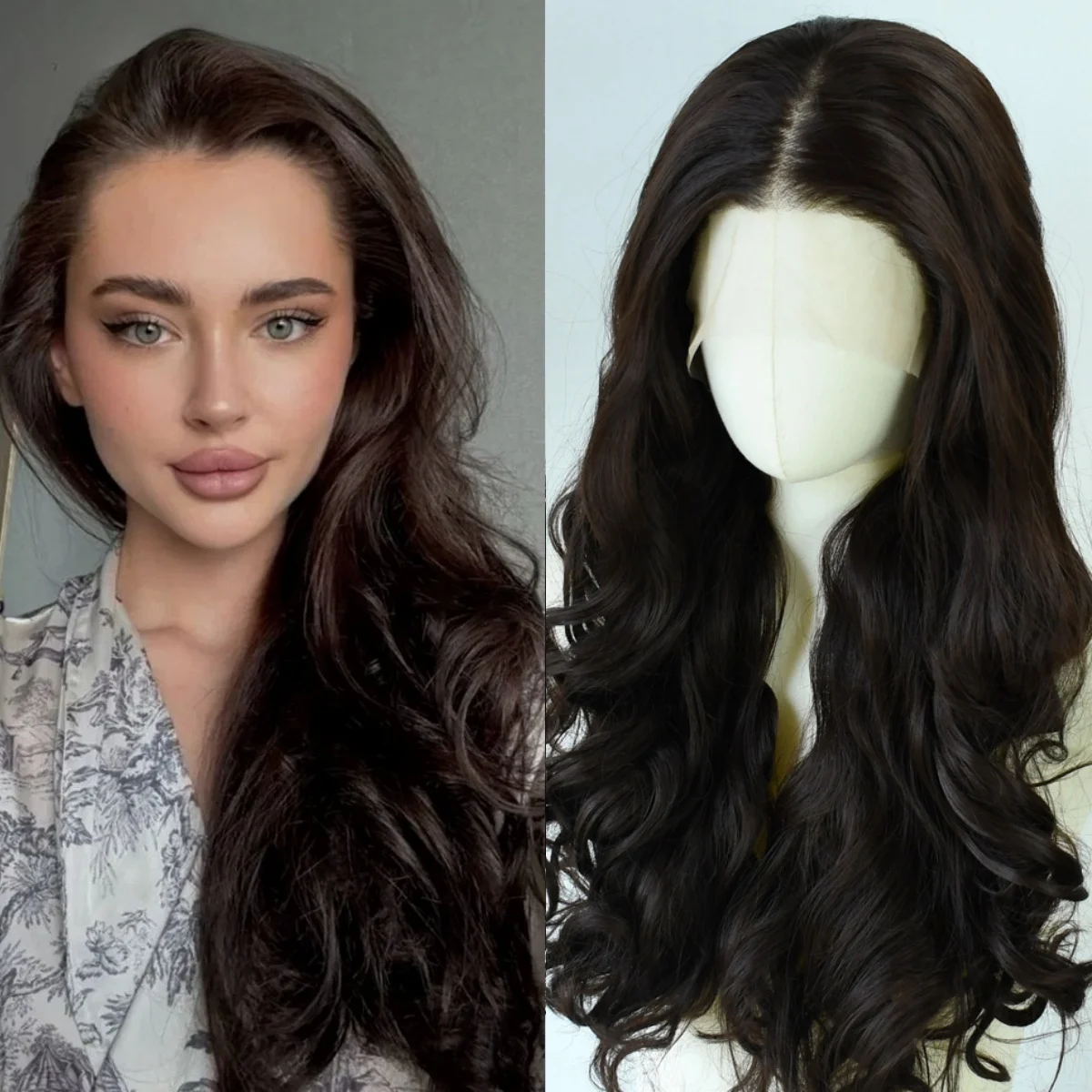 

Dark Brown Body Wave Lace Front Wigs 13X4 HD Lace Frontal Wig Brown Wig High Quality Daily Party Ready To Wear Cosplay for Wemon
