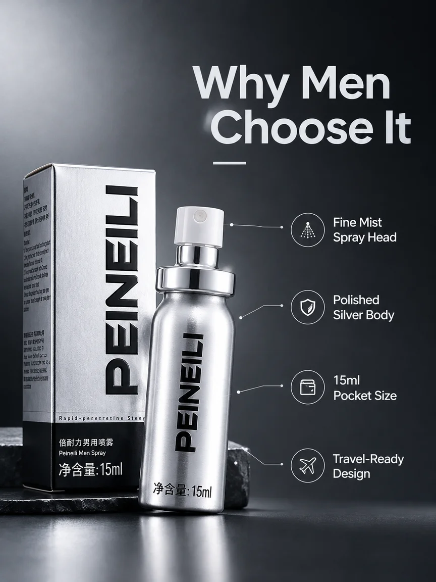 PEINEILI Male Delay Spray Sex Oil 60 Minutes Long Delay Ejaculation Big Dick Essential Oil for Men Body Health Spray Massage +18