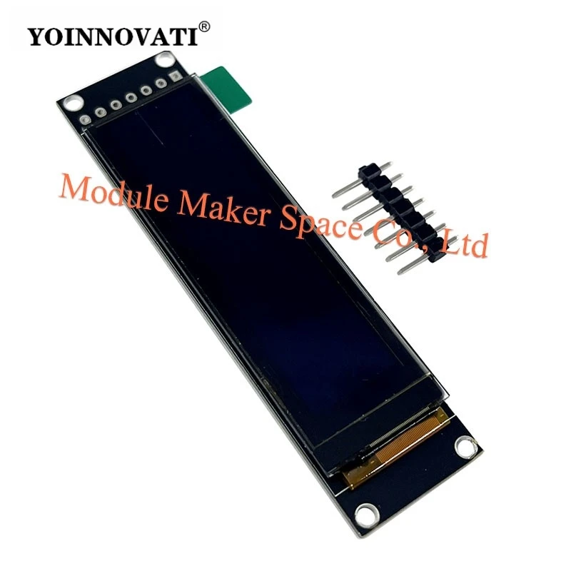 2.08 Inch OLED Display Module, 256x64 Resolution, SH1122 Driver, White/Blue Monochrome, SPI Interface, 7-Pin LCD Module