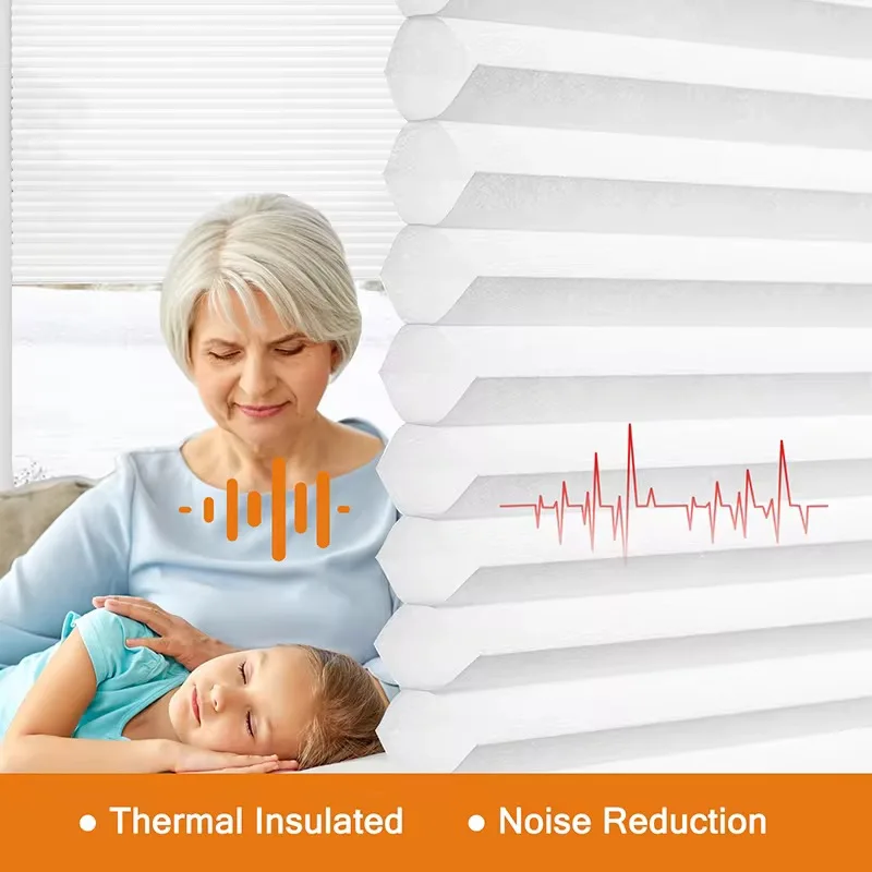 

Cordless high qulity Honeycomb Blind, Bottom Up Window Shades, Light Filter, Noise Reduction, Sunshade, Custom Size for Bedroom