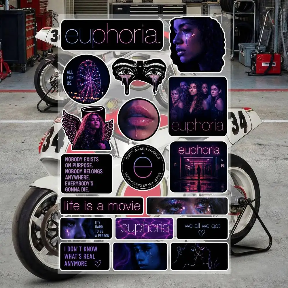 Série TV EuphoriA - Autocollants esthétiques en PVC imperméable pour voiture, moto, skateboard, casque, ordinateur portable