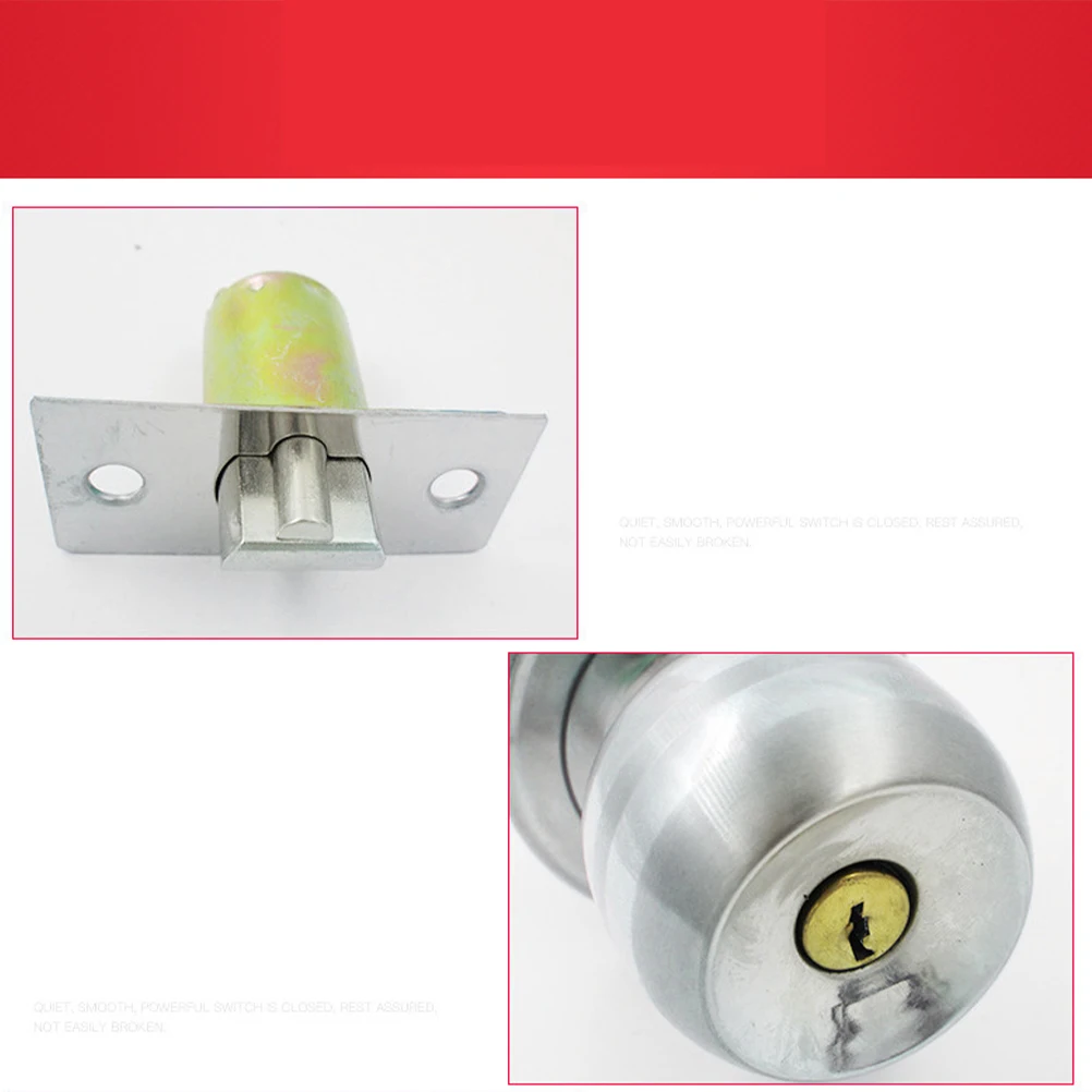 

Door Lock Property Security Ball Shape Fashion Easy Install Stainless Steel Toilet Bathroom Bedroom Office