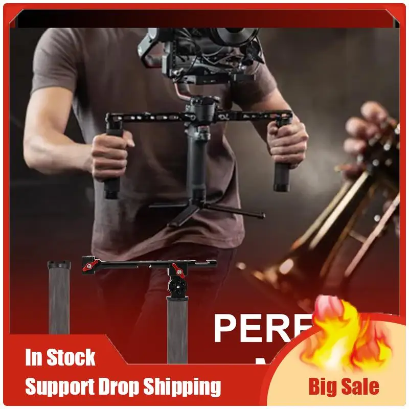Top Deals Adjustable Handgrip Dual Carbon Handle Grip Clamp Mount For DJI Ronin RSC 2 RS2 Handheld Stabilizer Monitor Bracket