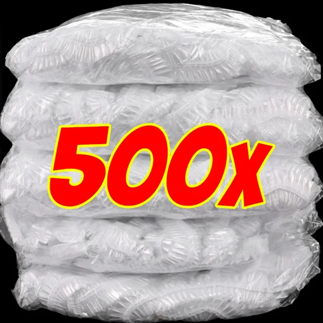 500/50 szt. Jednorazowa osłona na żywność elastyczne plastikowe owocowe osłony na żywność czepek prysznicowy torba do przechowywania klasy spożywczej organizer do kuchni folia samoprzylepna