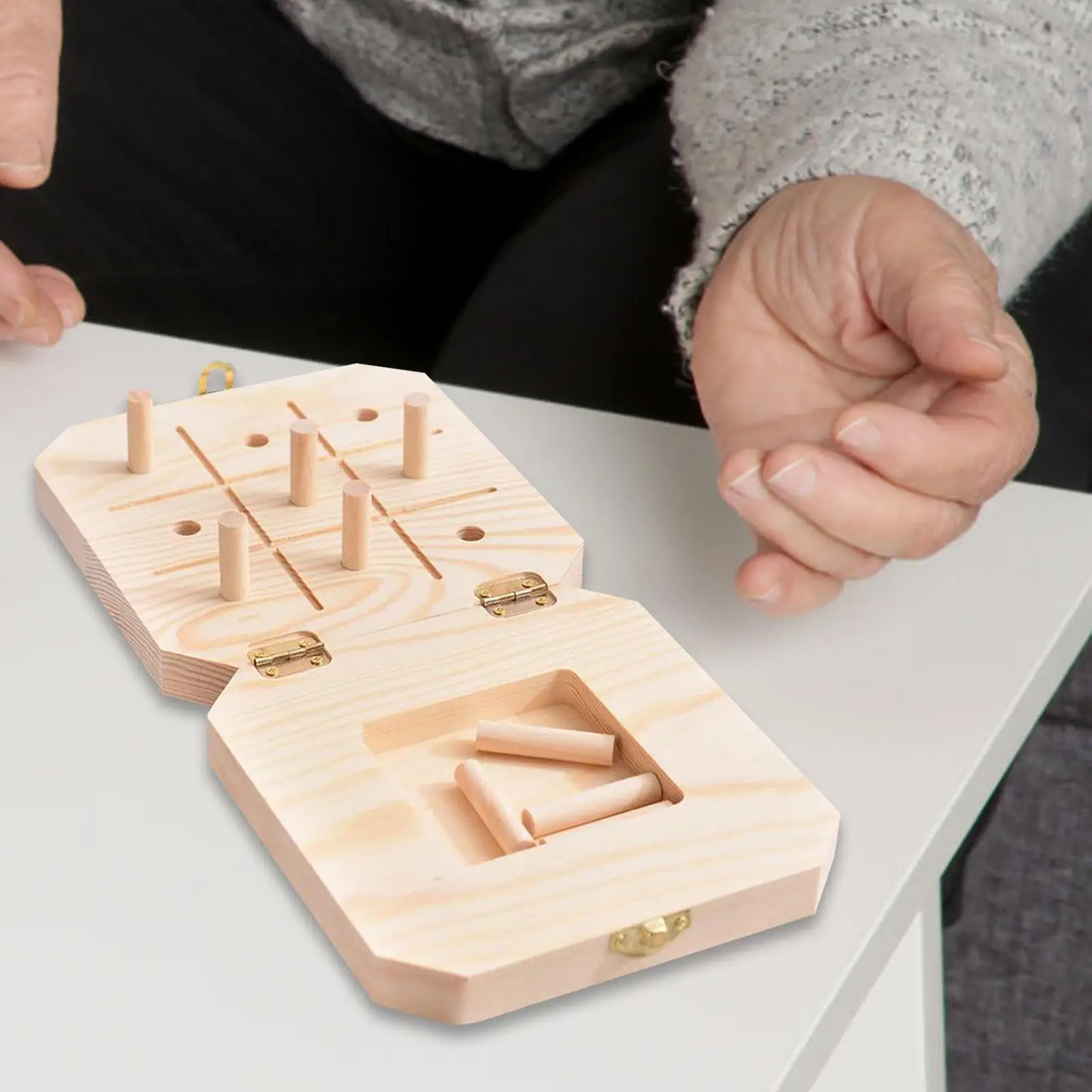 Pannello forato in legno Flip Peg Board Versatile per bambini Flip Sensory Board Training per la coordinazione occhio-mano Abilità motorie fini