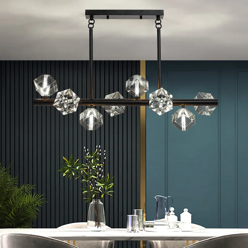 

Light luxury chandelier, crystal lamp, restaurant lamp, post-modern lamps, simple and creative personality, dining table, bar