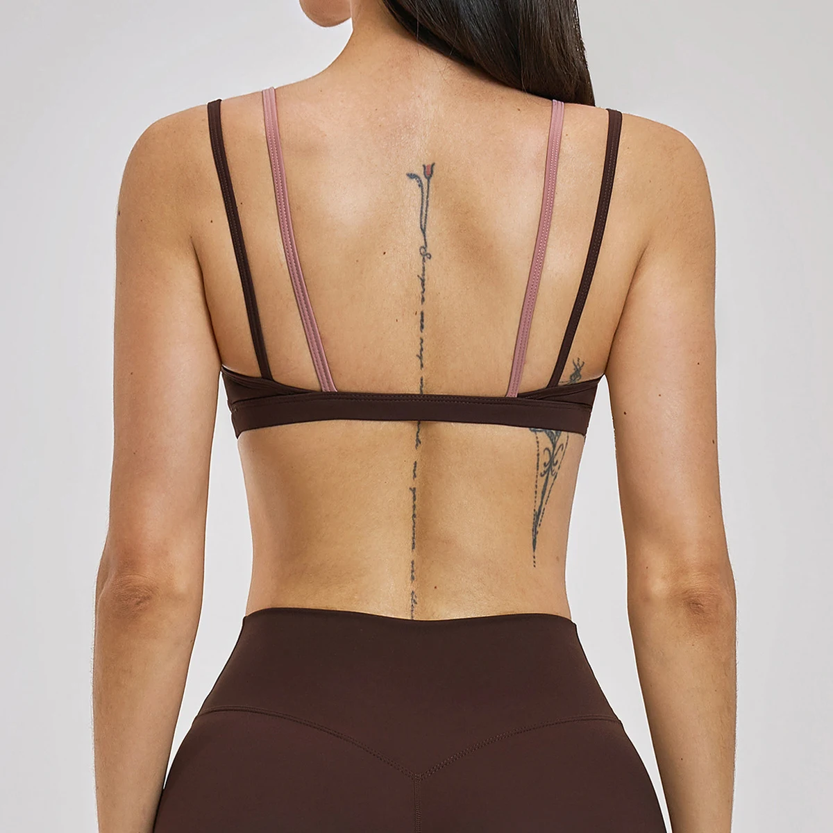 Hearuisavy Sports Bra Woman Mock Two-Piece Cami Yoga Bra High Support Running Fitness Tops Casual Breathable Workout Underwear