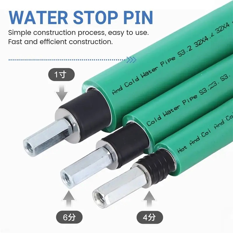 A27F-Kitchen Bathroom Repair Plumbing Tool Set PPR Tube Hot-Melt Water Stop Pin Kitchen PPR Tube Tunnels Plug