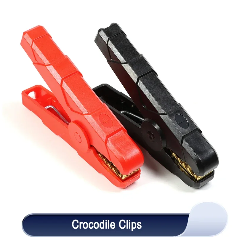 Crocodile Clips Set Car Caravan Van Battery Test Lead Clips Plug Power 30A 50A 100A 300A  Black + Red Alligator Clip Connector