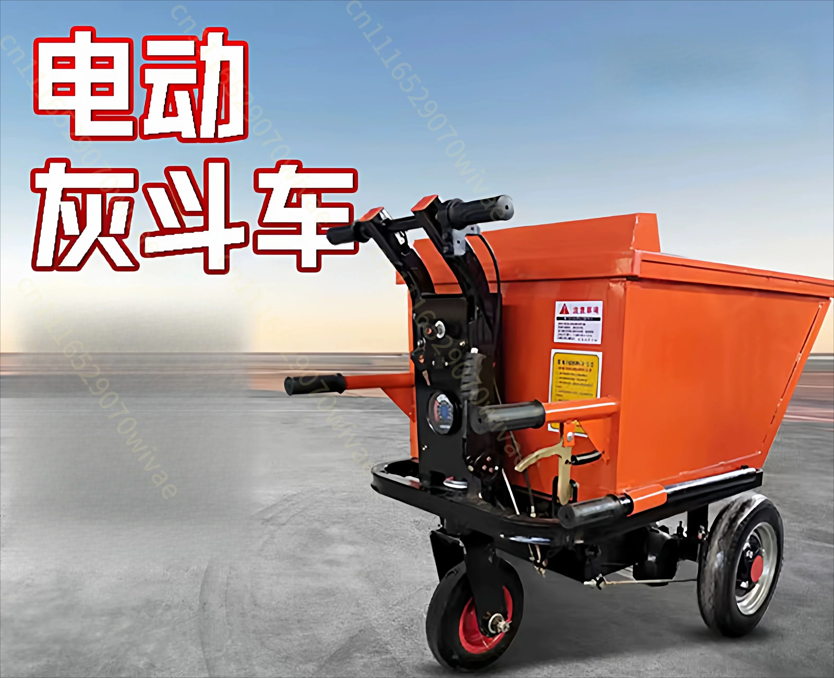 Construction site electric hand push three-wheel farm pulling fecal truck project handling brick pulling sand dump truck