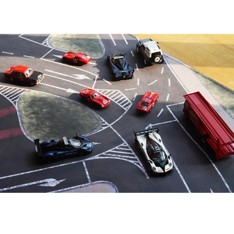 1:64 Scale 90 X50 cm Scene Mat Large Parking Lot For Diecast Car Model Vehicle Scene Display Toy Mouse Pad Scene Show Display