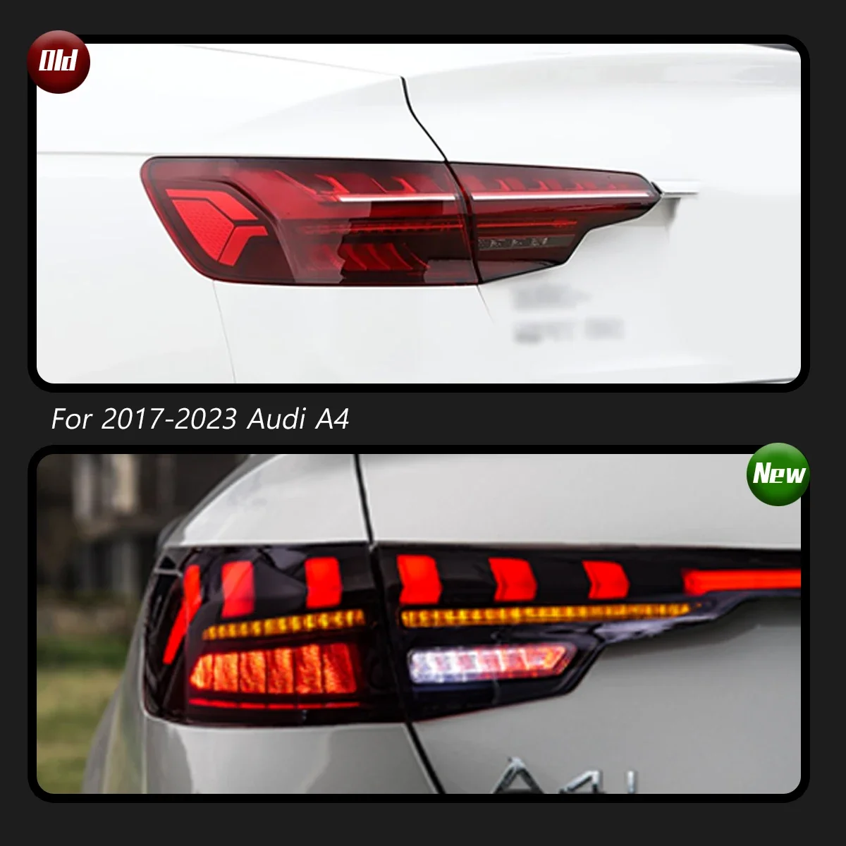 

Car For Audi A4 B9 Taillight 2017-2024 Modified to New DRL Dynamic Turn Signal LED Taillight Auto Accessories