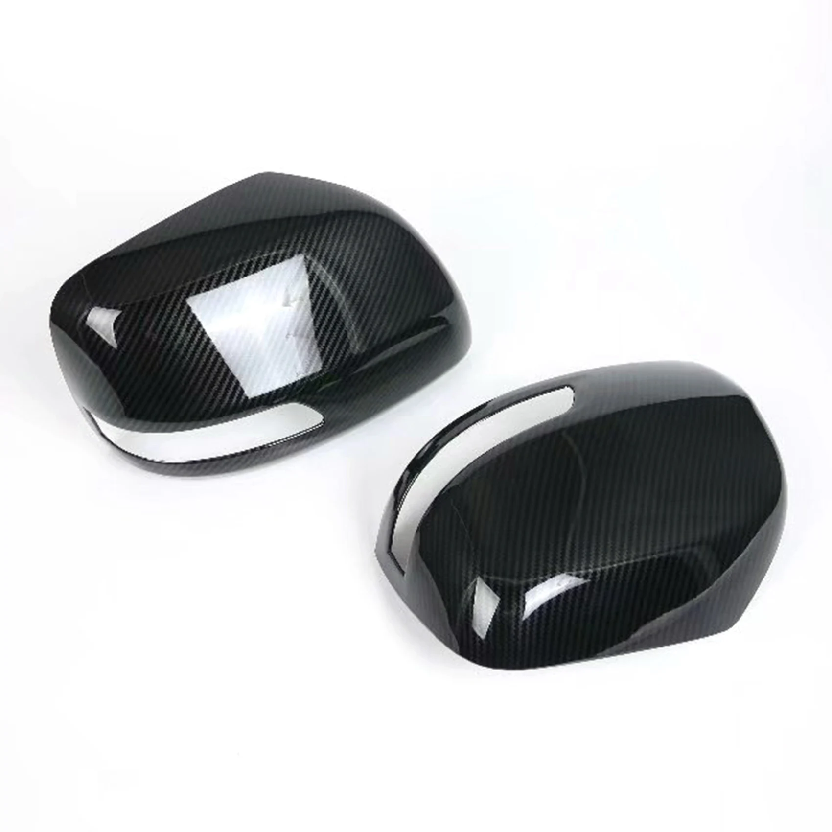 11-Car ABS Carbon Fiber Rear View Mirror Cover Trim Caps for Toyota Land Cruiser Prado 150 FJ150 2018 2019 2020