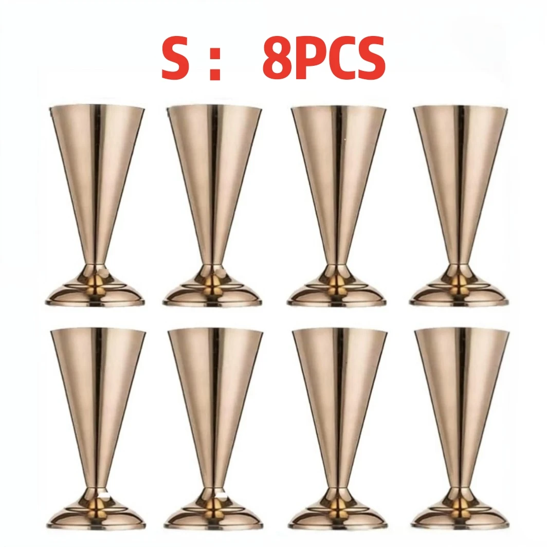 Gold Metal Trumpet Vase Stand Holder Cone Flower Holder for Wedding Table Centerpiece, Party & Home Decor 3 Sizes Choose image 3