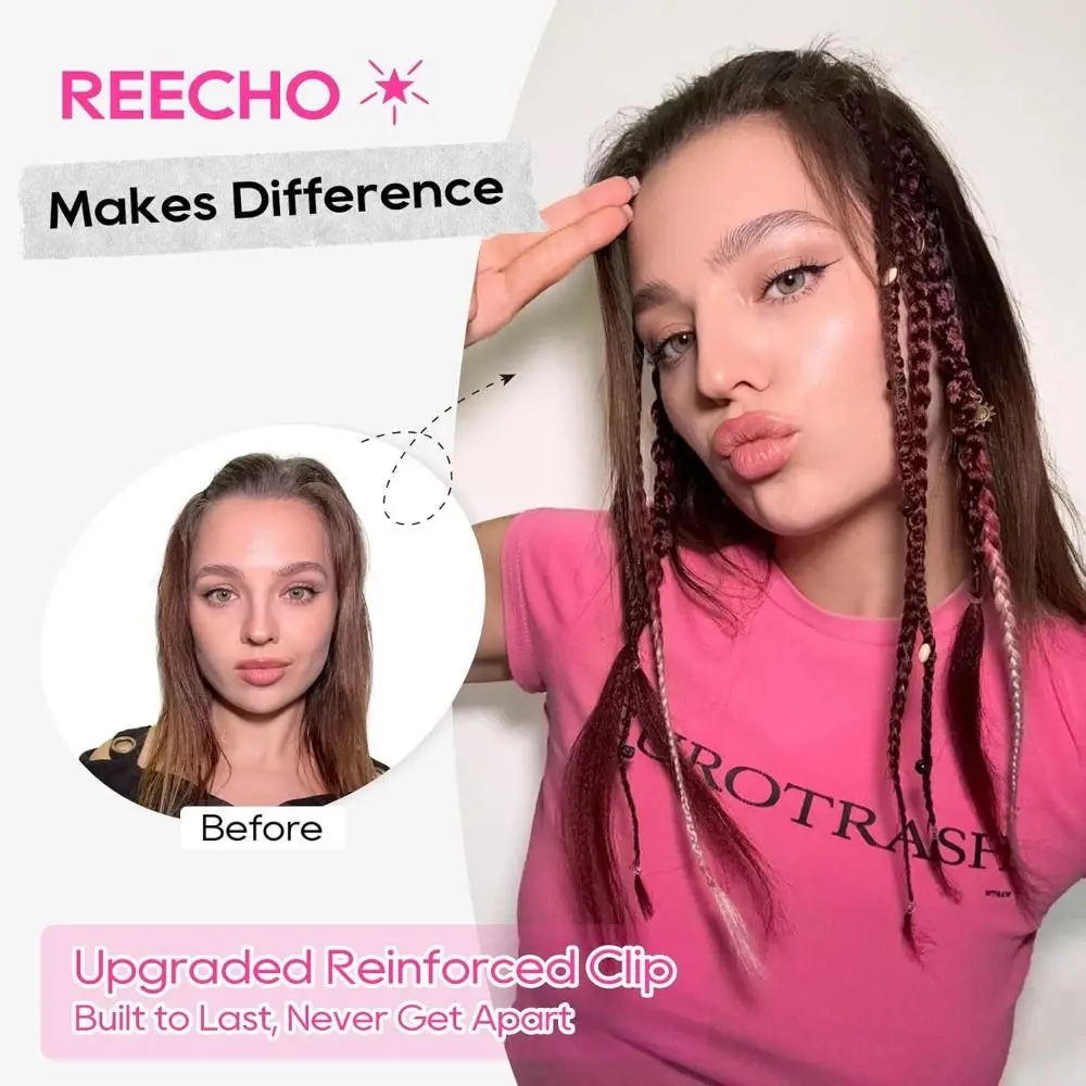 

Bohemia Clip in Hair Extensions Handmade Synthetic Weaving 16 Inches Wig Hairpieces Synthetic Fairy Hair Hair Extensions Girls