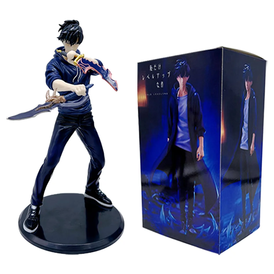 Novo em estoque solo nivelamento anime figura-sung jinwoo figura de ação 21cm pvc coletar modelo figura exibição anime mercadoria