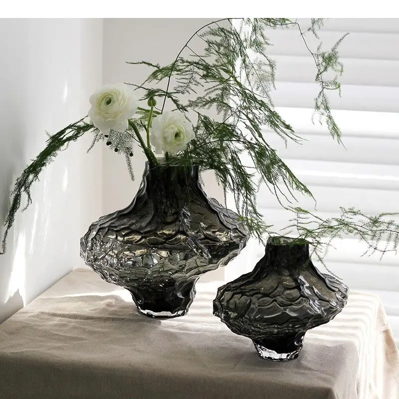 

Irregular Shaped Glass Vase Hydroponic Flower Pots Decorative Flowers Arrangement Desk Decoration Vases Modern Decor