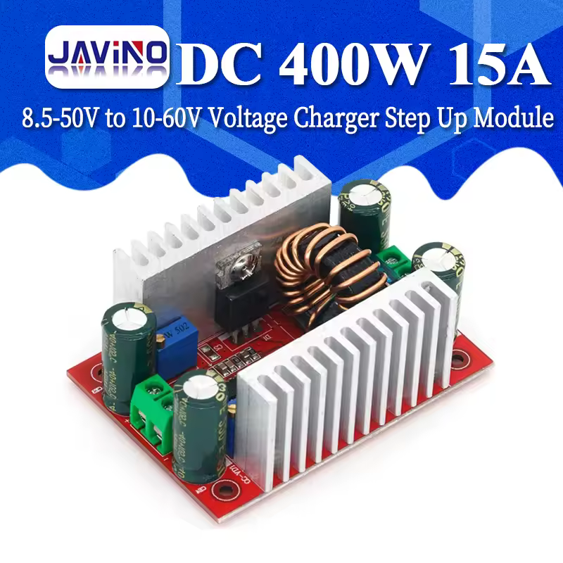 DC 400W 15A įtampos keitiklis, nuolatinės srovės maitinimo šaltinis, LED tvarkyklė, 8,5–50 V į 10–60 V įtampos įkroviklis, įtampos kėlimo modulis Похожие per AliExpress