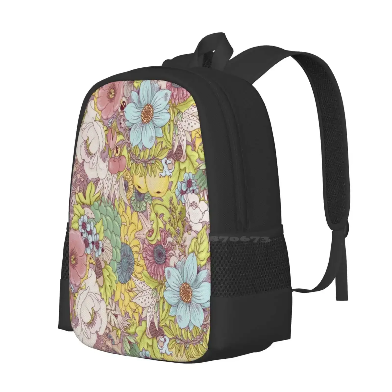 The Wild Side - Summer Hot Sale Schoolbag Backpack Fashion Bags Floral Flower Fish Octopus Crab Poppy Grapes Apples Seahorse