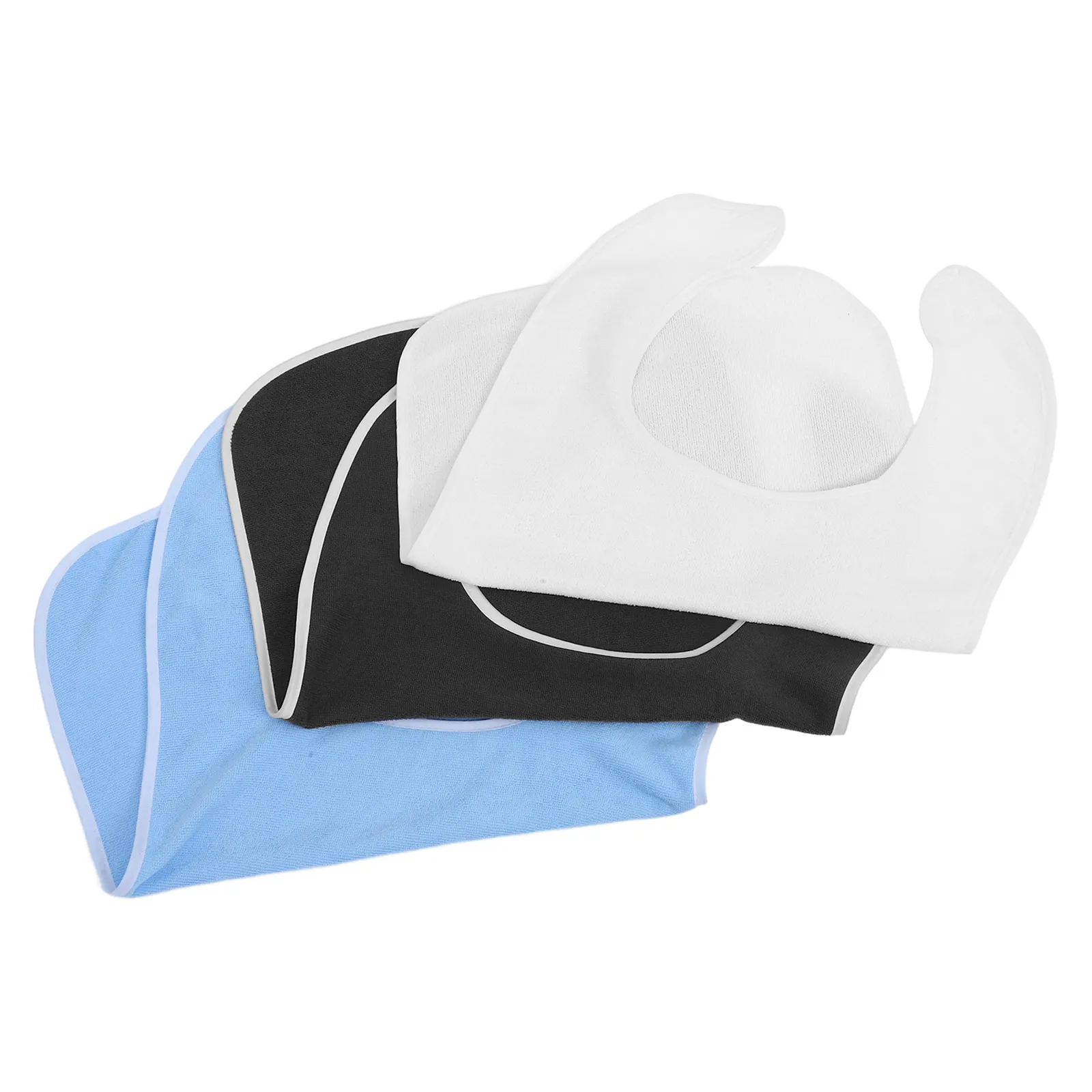 

3Pcs Adult Bibs for Seniors Women Waterproof and Breathable Material with Adjustable Snaps Large Pockets Eating Clothing