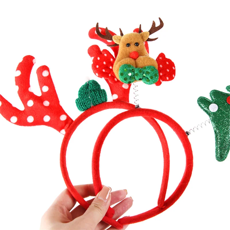 Christmas Headband Kids Adult Santa Claus Elk Xmax Tree Hair Accessories Photo Props Christmas Decoration 2024 New Year Gifts image 2
