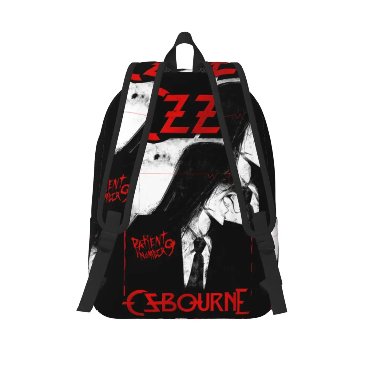 ヘビーメタル ロック オジー・オズボーン セルペン No. 9 バックパック女性プリントバックパックスクールバッグアウトドアスタイルカラフルなリュックサック