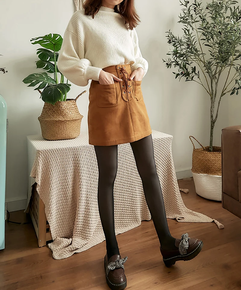 Verdicken Plus Größe Winter Warme Leggings Frauen Fleece Strumpfhosen Frauen Sexy Elastische Transluzente Thermische Strumpfhosen Dünne Samt Strumpf – Detail 10