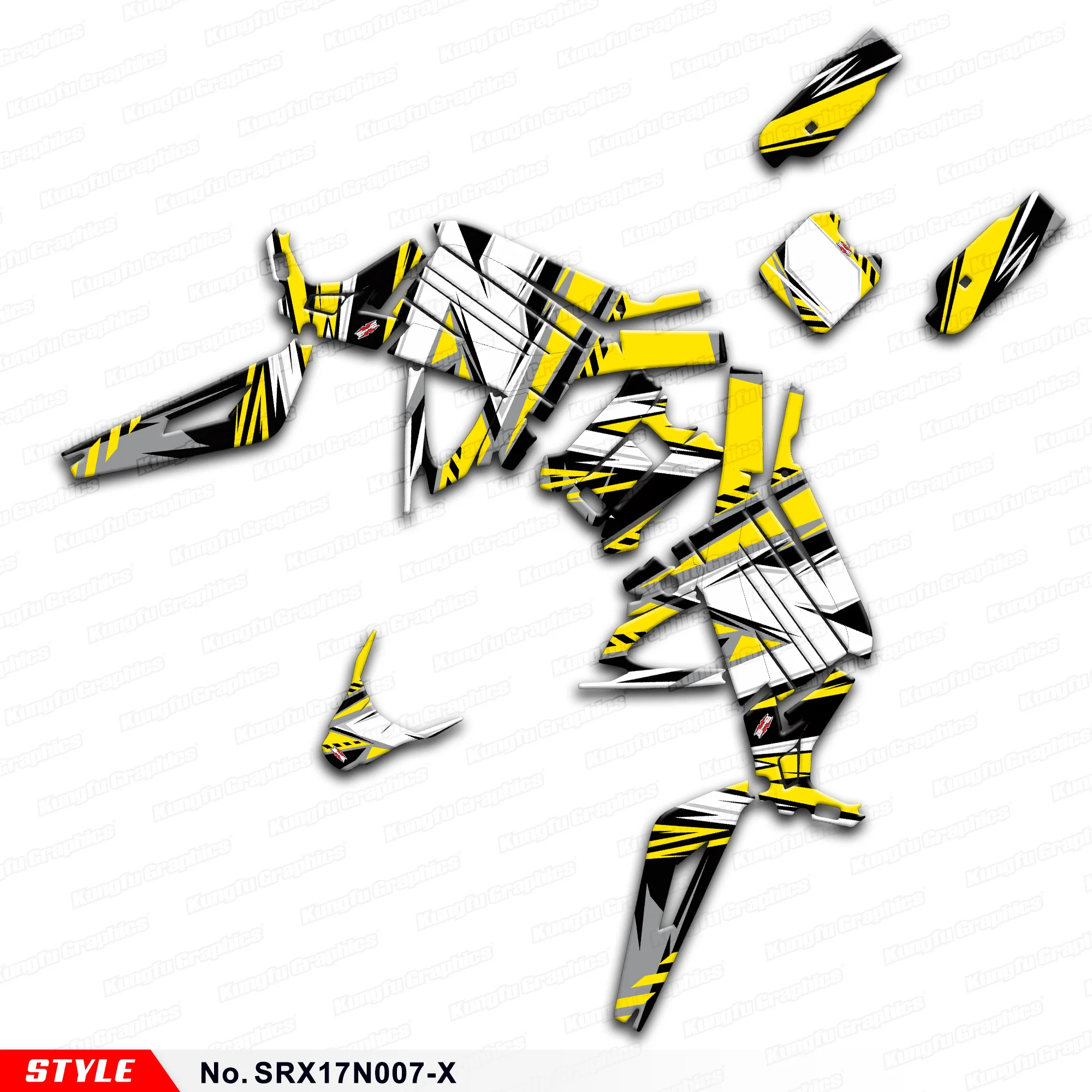 

MX Graphics Motorcycle Decal Stickers Adhesive Vinyl for Surron Light Bee X Sur-Ron S Electric Bike, Style No.SRX17N007-X