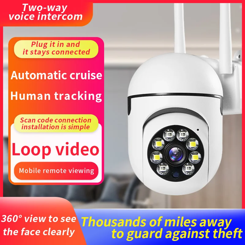 

Mini 8.0MP 4K Wifi IP Camera YIIOT AI Smart Human Tracking Color Night Vision Video Surveillance Alarm Push Security PTZ Cameras