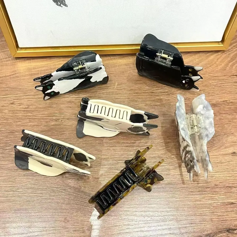 

Cute Acetic Acid Acetate Cat Hair Claw Cartoon Hairpin Animal Hair Clip Korean Style Headdress Shark Clip Female