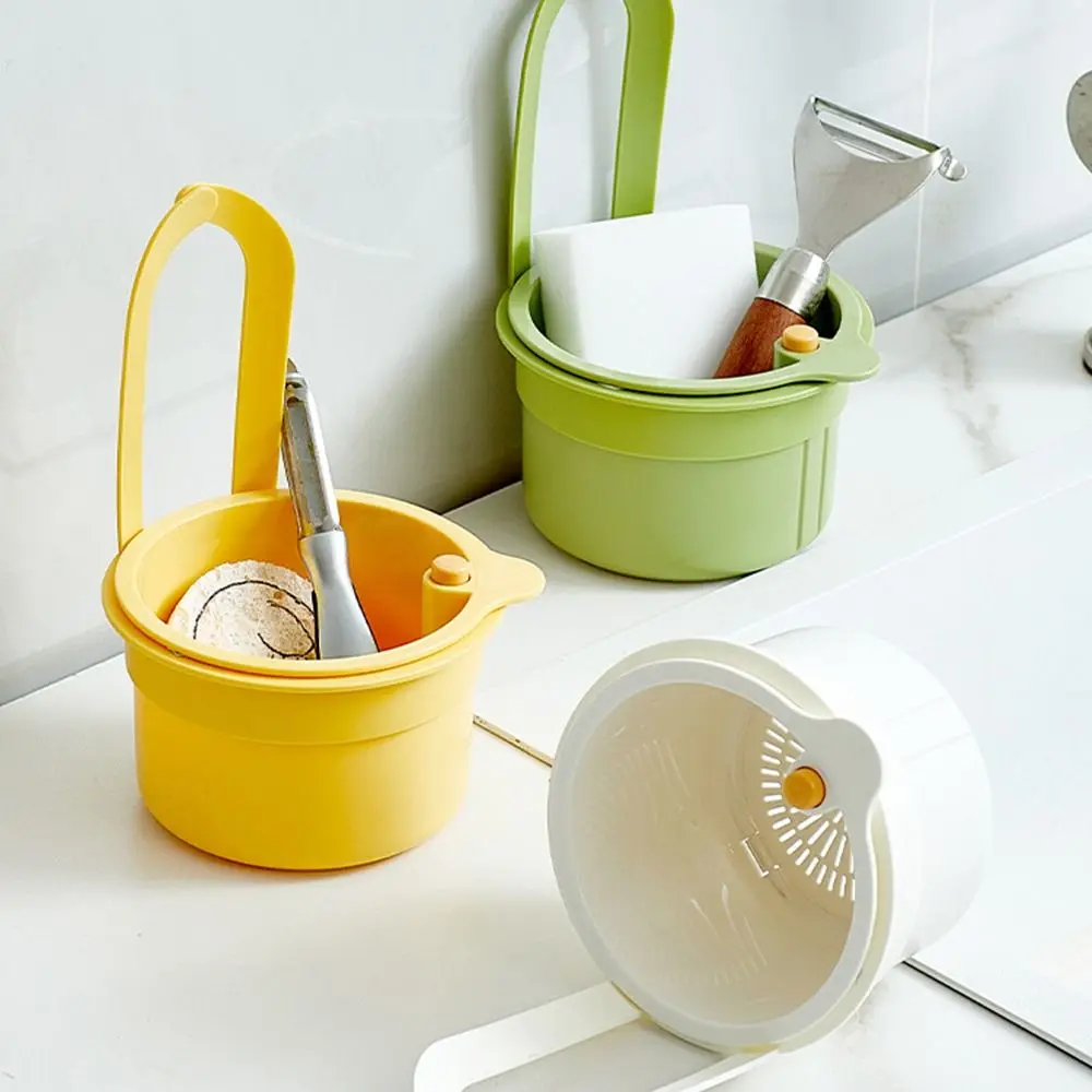 Keranjang Saringan Gantung Wastafel Kreatif Penutup Bawah Dapat Dibuka dengan Cepat Menguras Filter Sampah Dapur Multifungsi Dapat Dilepas