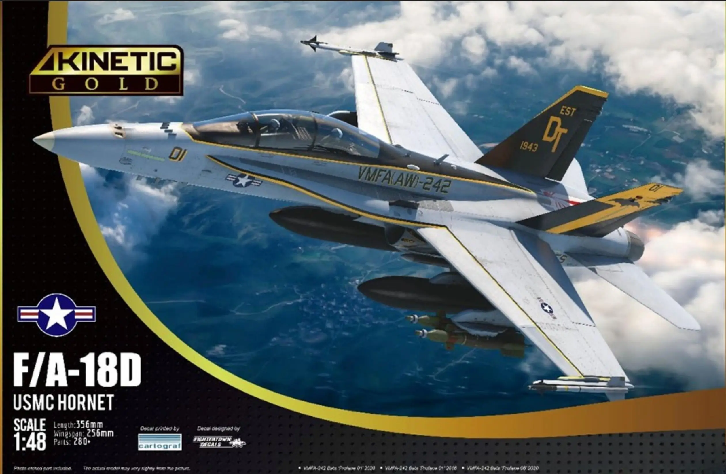 الحركية K48121 1/48 مقياس F/A-18D VMFA-242 `الخفافيش وداع ` أطقم منمذجة