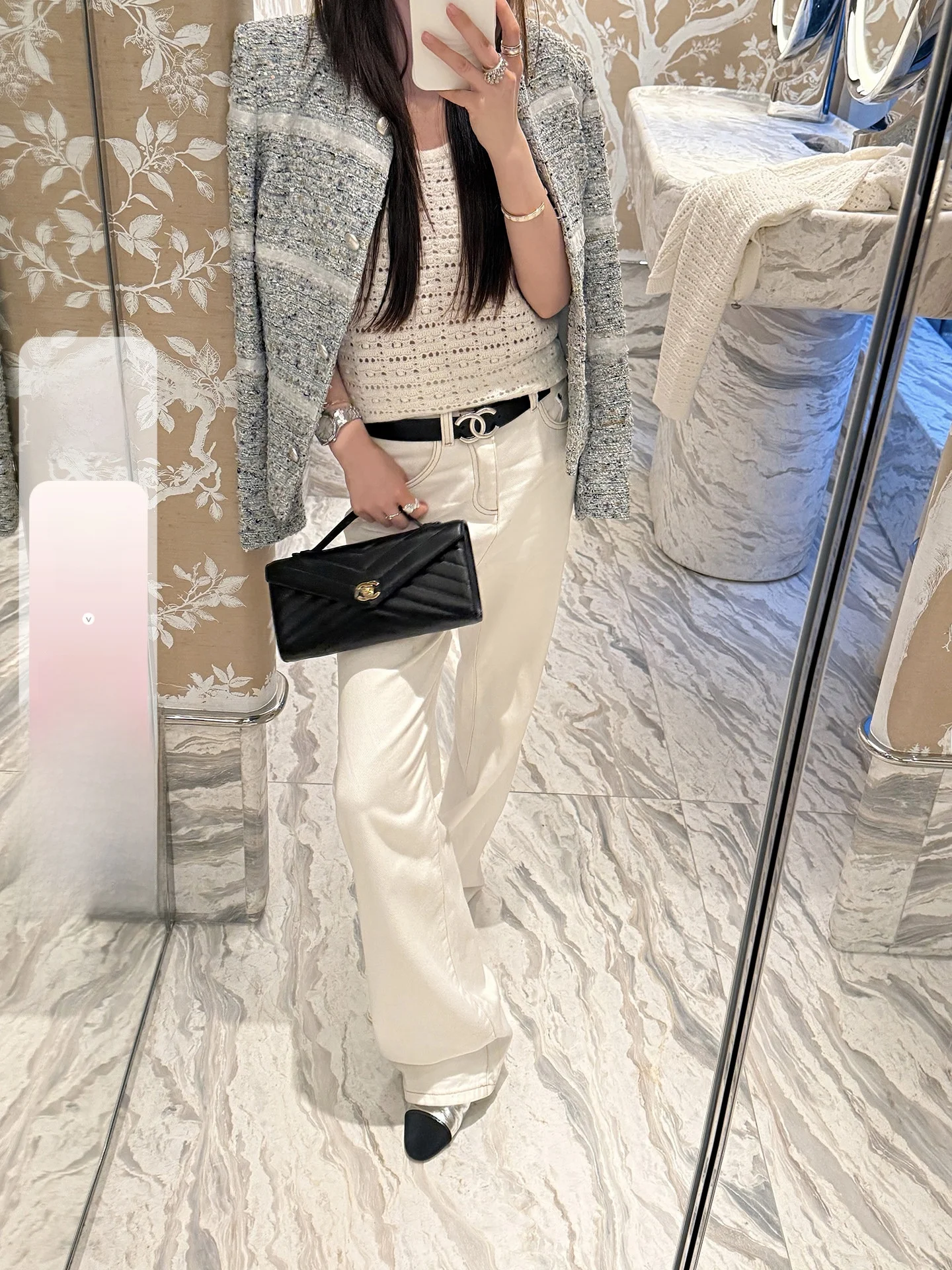 

Classic White Denim High Densi Dra Jeans Women's Loose Fit High Waist Zipper Closure Casual Pants by IUIU
