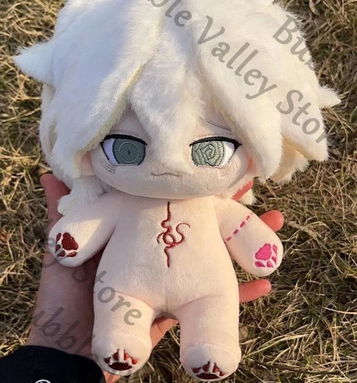

Anime Danganronpa Nagito Komaeda Cosplay Fluffy Cotton Maumet Cartoon Puppet Nude Baby Has Skeleton Plaything Adorn Accessories