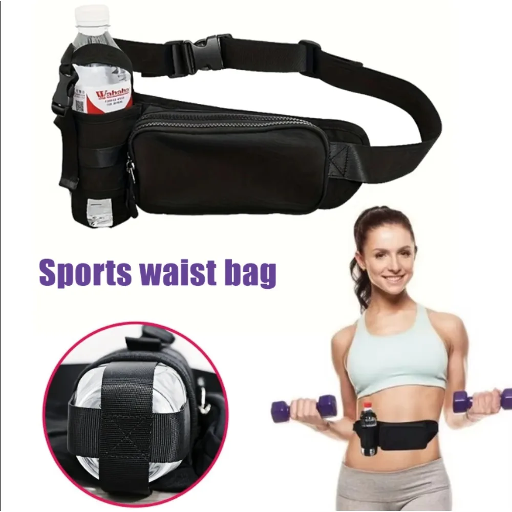 

Sport Waist Bag Oxford Cloth Running Belt Pack Waterproof Large Capacity Sports Shoulder Pack With Water Bottle Bag Adjustable