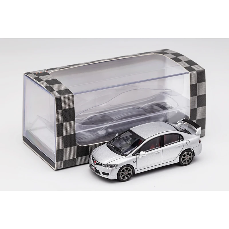 DCT 1:64 Civic Type R Miniature Model Car Vehicle 1/64 Vintage Diecast Toy with Box Hobby Collection for Teenagers Adults Gifts