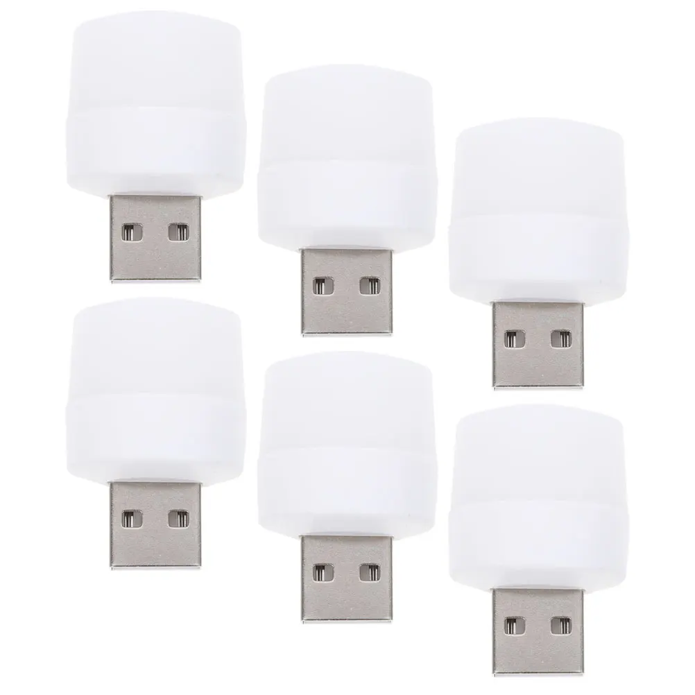 

6 шт. USB светодиодные ночные светильники теплого цвета для спальни, общежития, USB-светильники, лестницы, прихожей, лампы небольшого размера, легкий вес