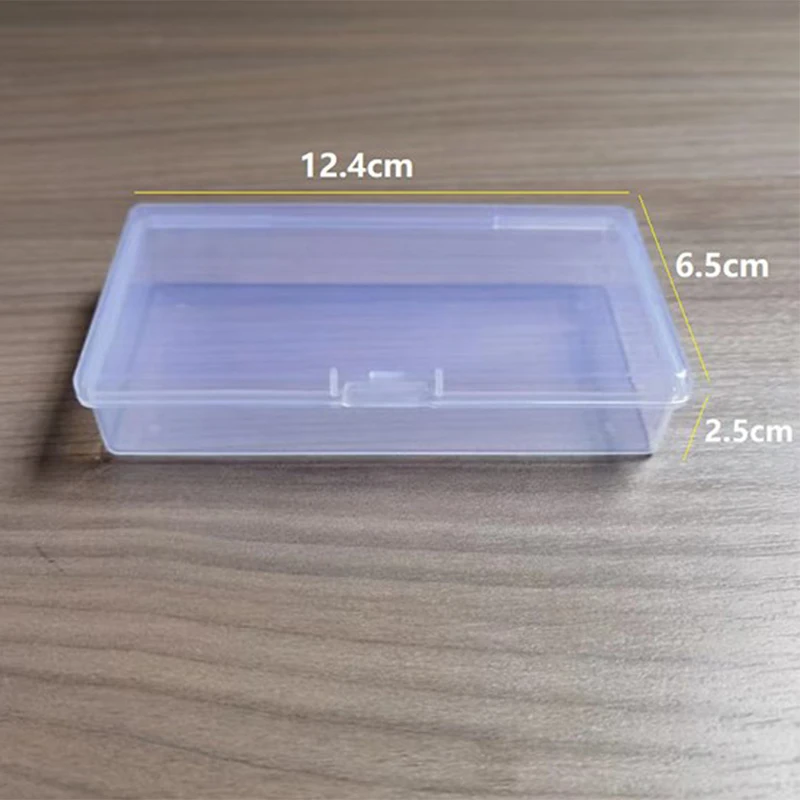 Rectangular Lock Empty Box Transparent Plastic Spare Parts Tool Storage Box