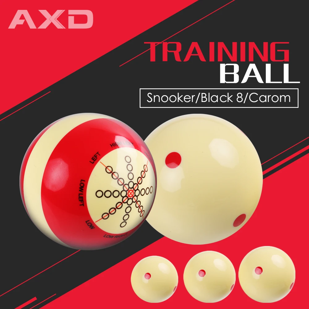 

Standard Billiard Snoonker Black 8 Carom Ball Red White Double-sided Design Ball Practice Suit For Beginner Training Cue Ball